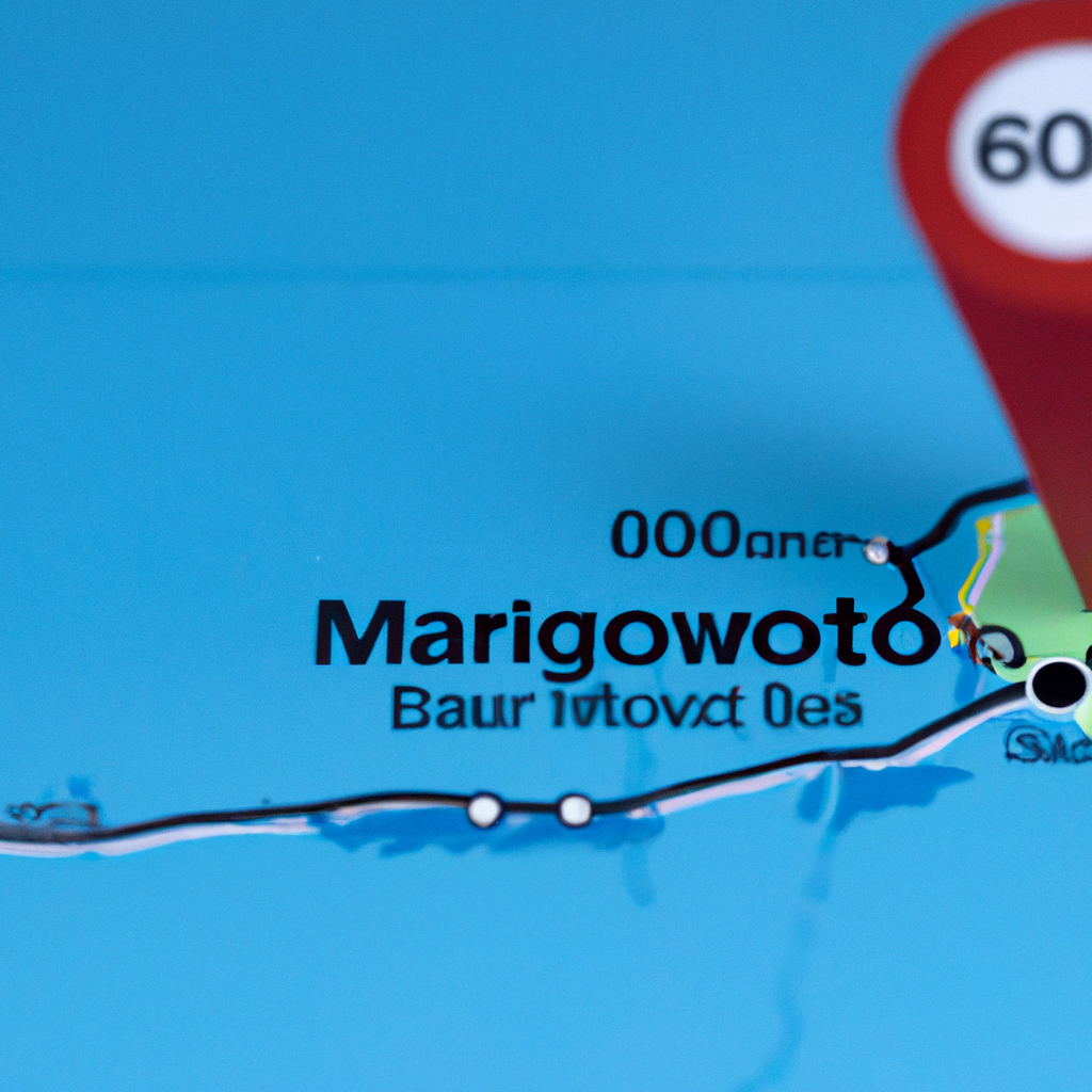 Carte stylisée de l’Île Maurice avec un marqueur à Port Louis pour le studio photo